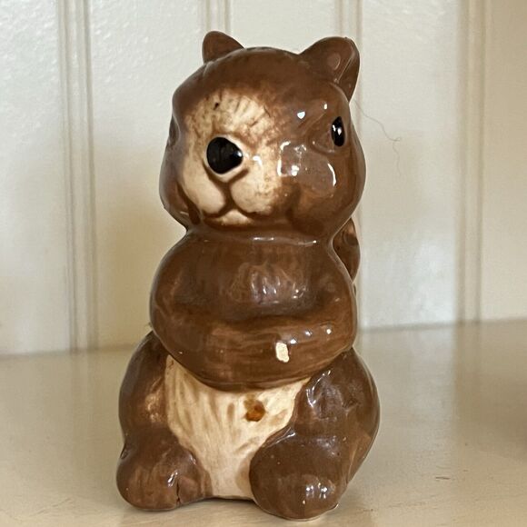 VTG Ceramic Squirrel Salt And Pepper Shaker Set Forest Woodland Animal Whimsy - Picture 3 of 15